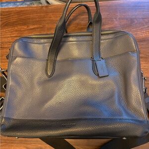 Coach Hamilton Briefcase navy/black pebble leather